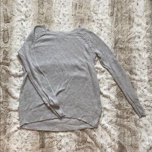 Women’s Beige Scoop-Neck Knitted Sweater